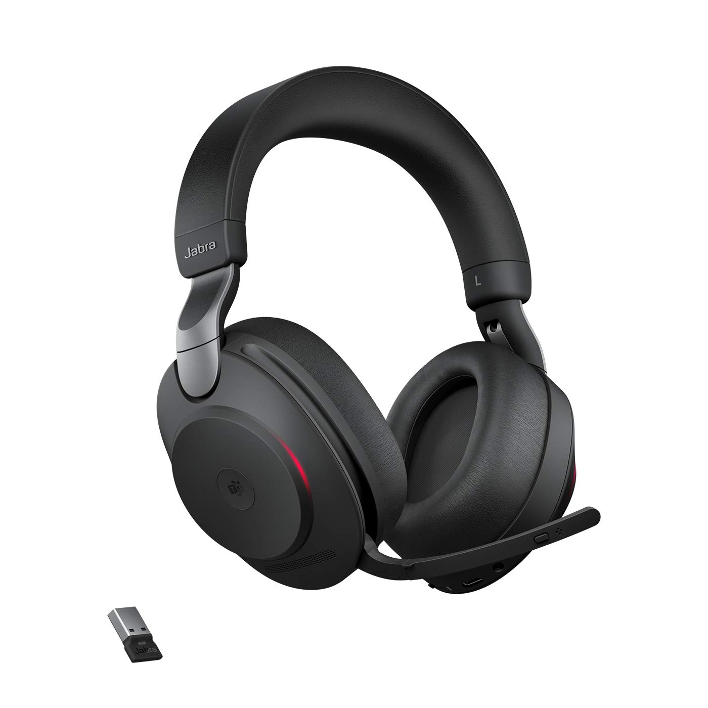 Jabra Evolve2 85 MS Stereo – Headset Inalámbrico Bluetooth con ANC y Link 380a