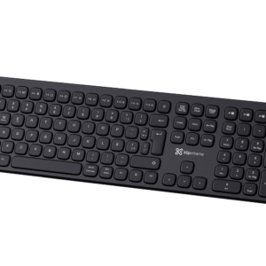 Klip Xtreme - Keyboard - Wireless - Spanish (Latin American) - Bluetooth / 2.4 GHz / USB-C - Ergonomic Design - Black - Curve