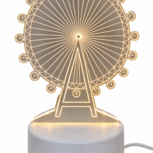 Lámpara LED 3D Diseño con Base – Luz Decorativa