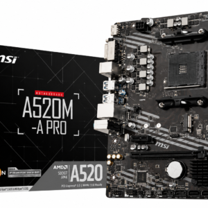 MSI A520M-A PRO – Tarjeta Madre AMD A520 AM4 DDR4 Micro ATX