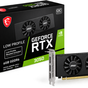 MSI GeForce RTX 3050 LP 6G OC – 6GB GDDR6 – Low Profile – 912-V812-223
