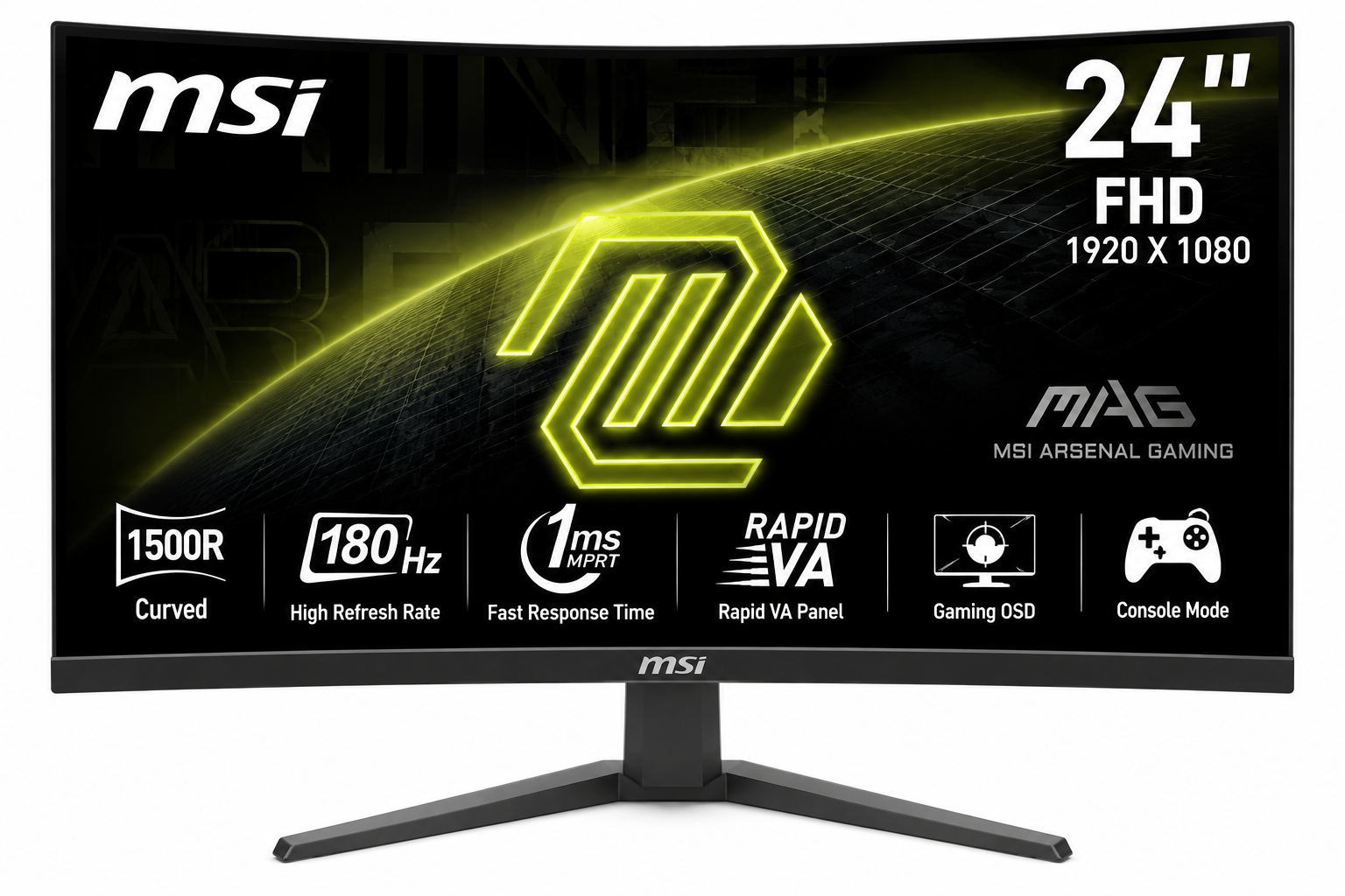 MSI MAG 242C – Monitor Gaming Curvo 24" FHD – 180Hz – 1ms