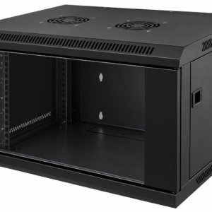 Newlink NEW-0912299 – Gabinete de Pared 6RU – 600 × 450 mm – Negro – con Ventilador
