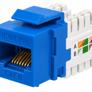 Newlink NEW-3662206 – Jack Keystone RJ45 Cat 6 UTP – 180° – Azul