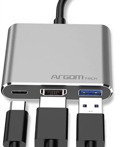 ONEAXESS HUB USB-C 3 EN 1 HDMI 4K USB 3.0 TYPE-C PD ALUMINIO ARG-UB-0181