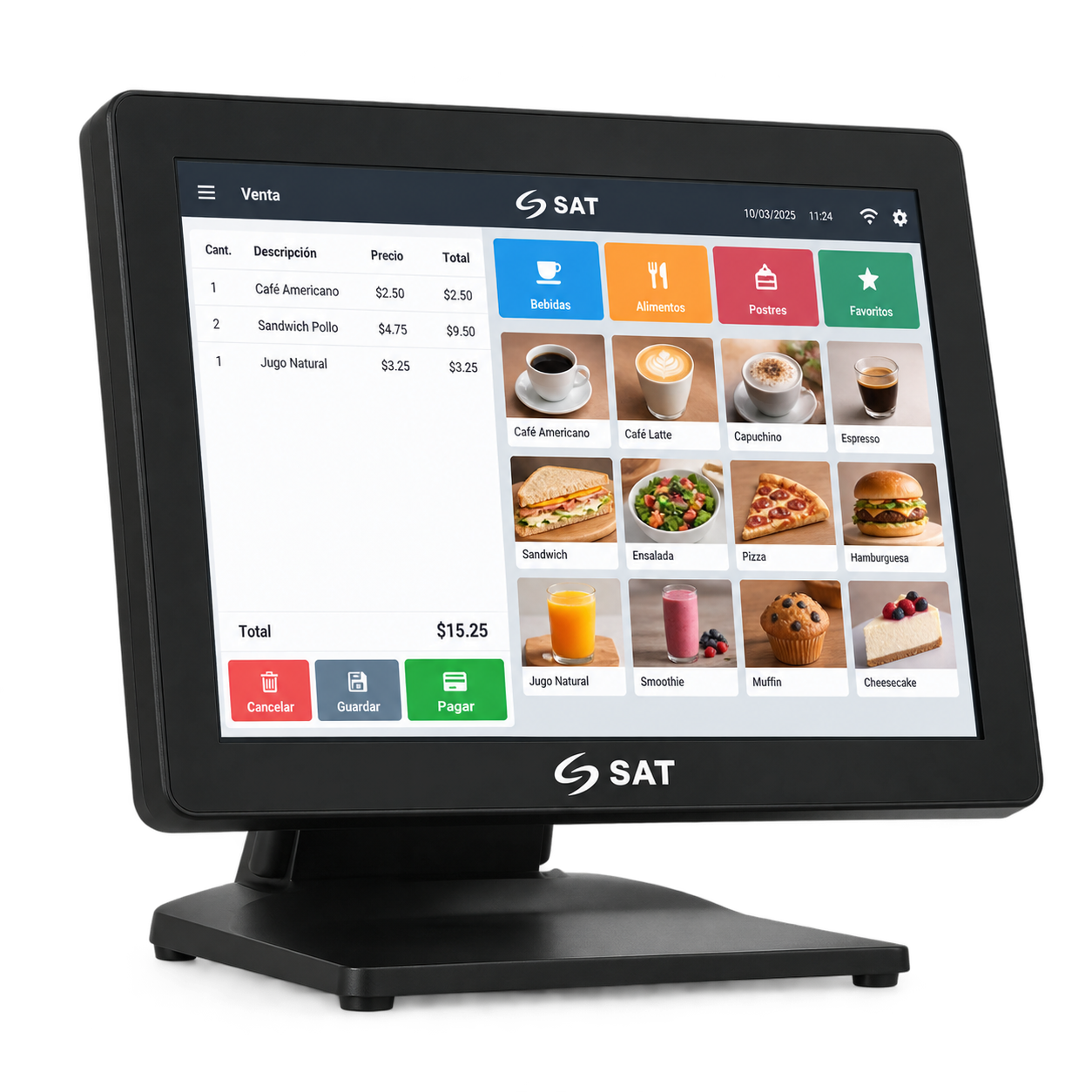 POS AIO CON INTEL CORE I5 8TH GEN, 8GB, 256GB SSD, PANTALLA 15 PLG + WIFI, NO OS