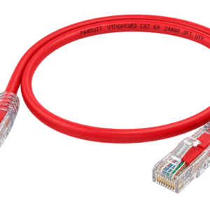 Panduit UTP6AX3RD – Cable Patch Cord Cat 6A UTP 3 pies – Rojo
