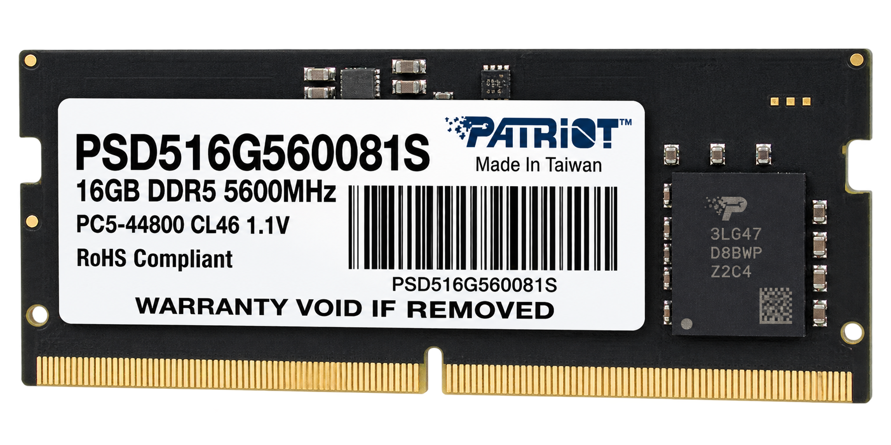 Patriot Signature Line 16GB DDR5 5600MHz – Memoria RAM SO-DIMM para Laptop