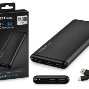 S12 Slim-Aluminum Power Bank 12,000 mAh