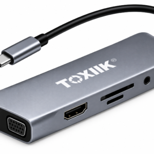 TOXIIK Docking Station USB-C 11 en 1 4K HDMI + VGA + Gigabit Ethernet – TOK-TC1101