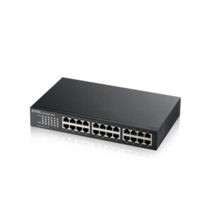 Zyxel GS-1100-24E - Conmutador - sin gestionar - 24 x 10/100/1000 - sobremesa, montaje en rack, montaje en pared