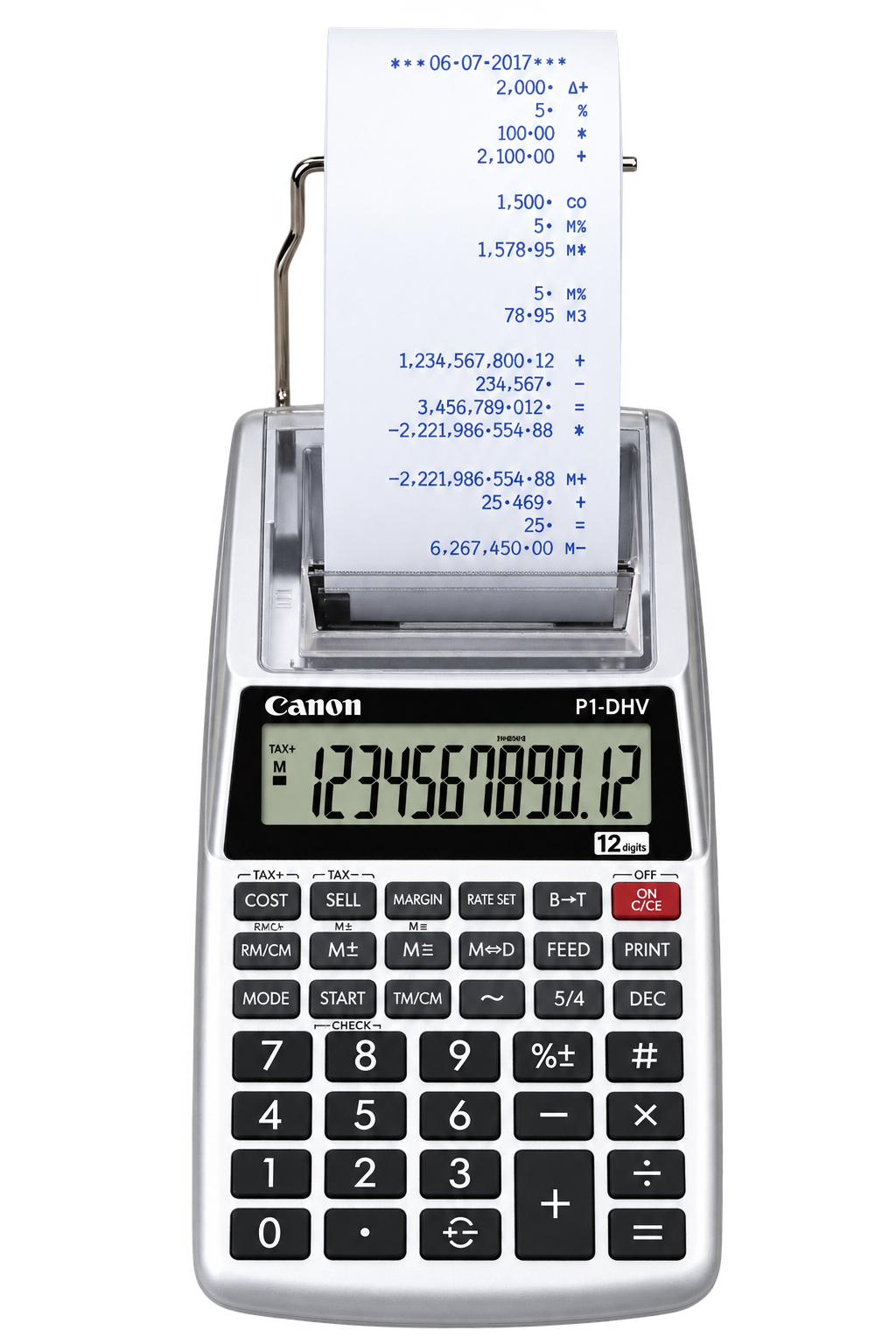 Canon P1-DHV-3 - Calculadora impresora - LCD - batería - plata