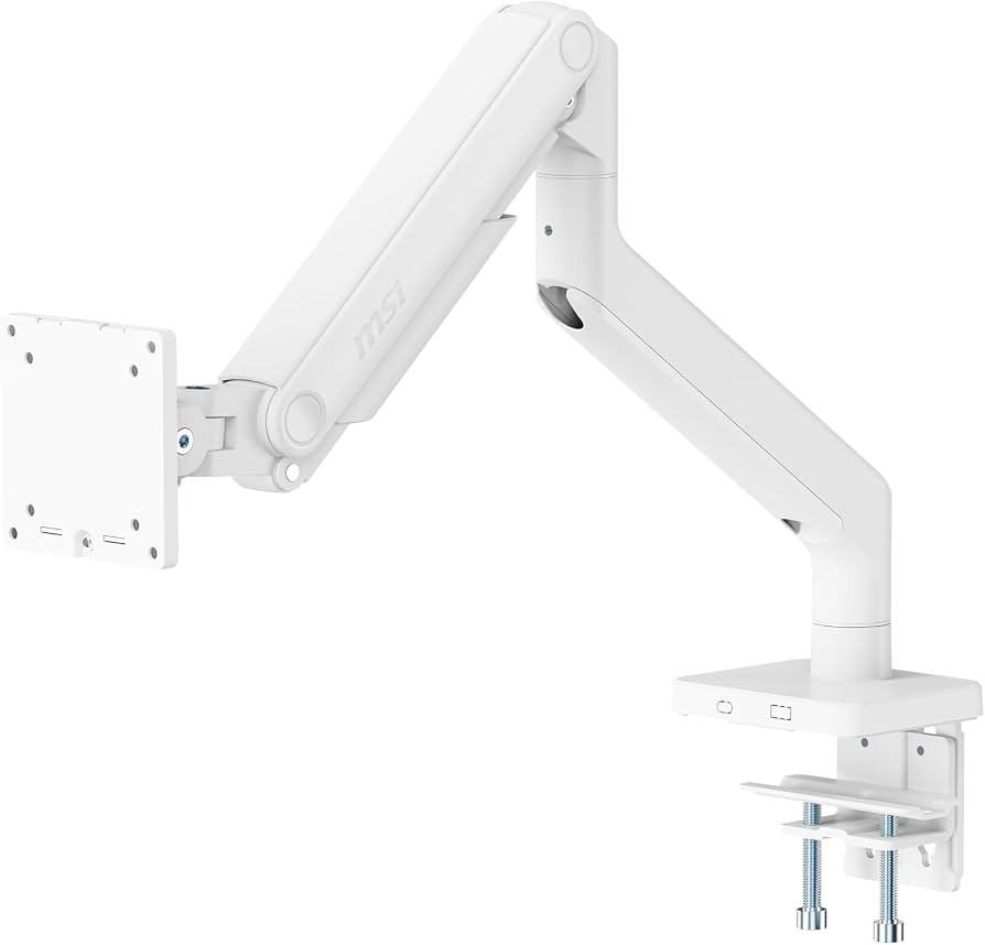 MSI MAG MT201W – Brazo Articulado para Monitor de 17 a 49 Pulgadas, Soporta hasta 20 kg, VESA 75/100 mm – Blanco