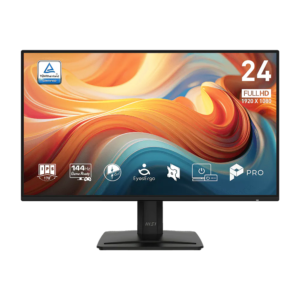 MSI PRO MP242 E14A – Monitor de 24" Full HD IPS, 144 Hz, 1 ms, HDMI, DisplayPort y Altavoces Integrados – 9S6-3PD1CT-014