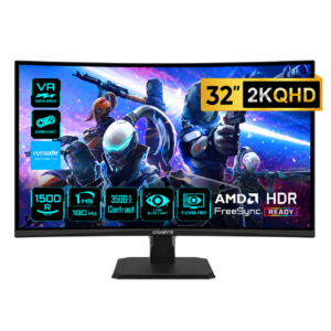 Gigabyte GS32QCA – Monitor Gaming Curvo 32" QHD 2K, 180 Hz, 1 ms, VA 1500R